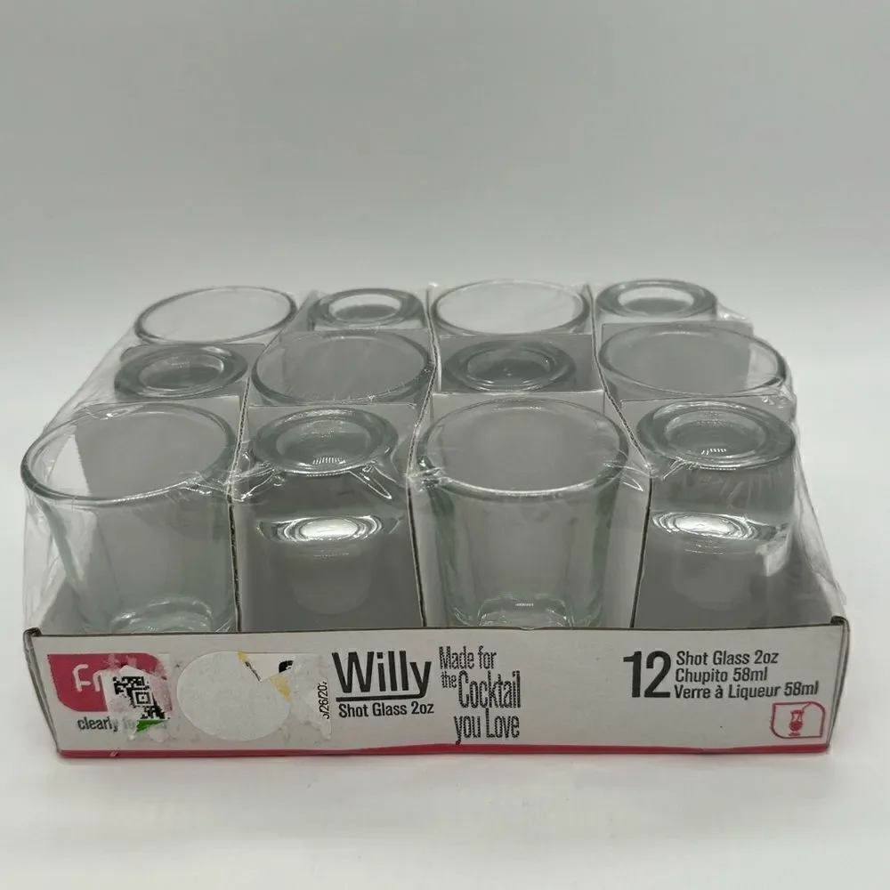 Willy New Case 12 2 oz Shot Glasses